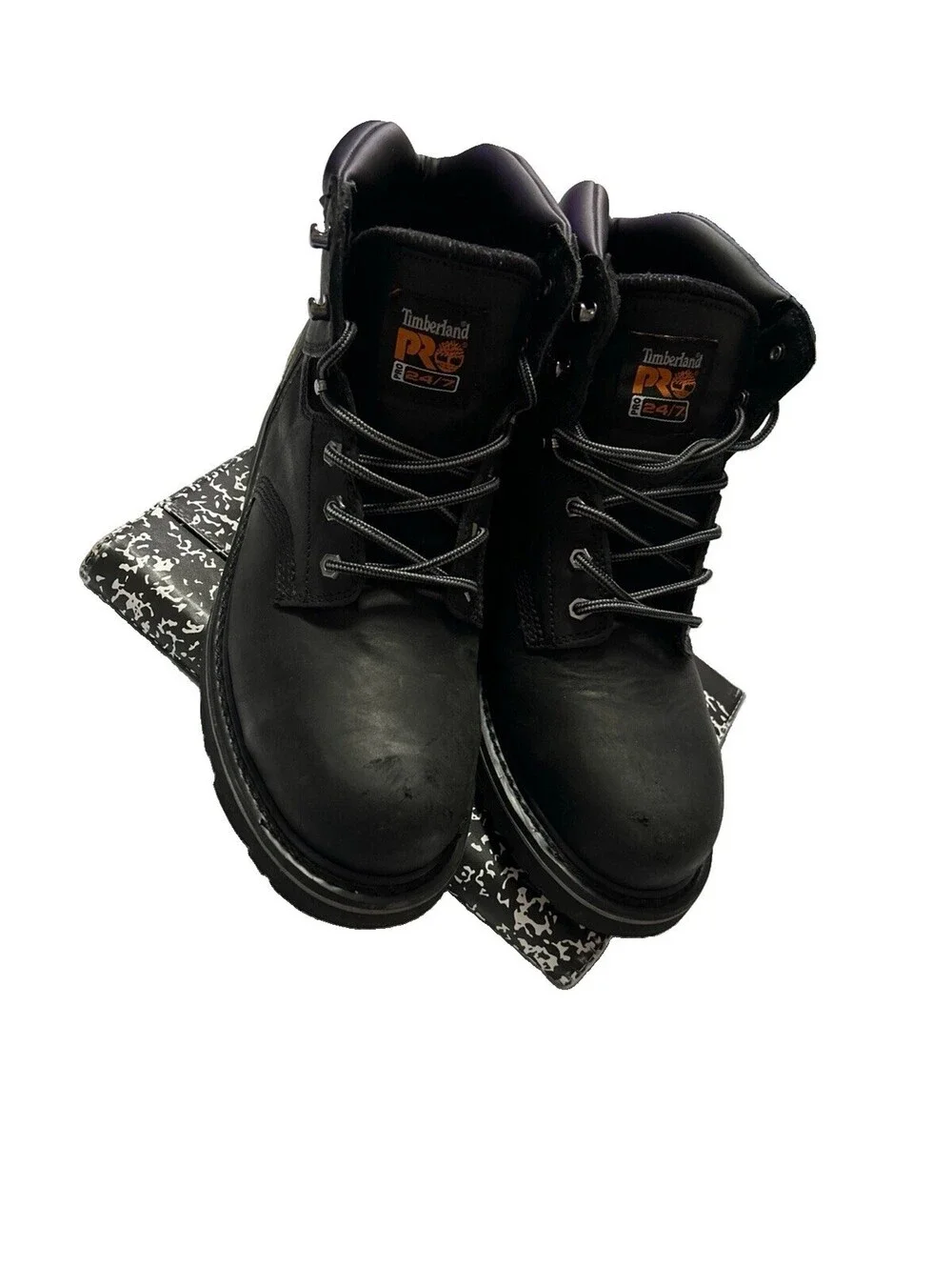 Timberland Men's 6 Inch Premium Waterproof Boots Black Nubuck Men’s Size 10.5
